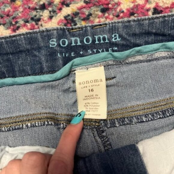 0324-02 Sonoma Denim Skirt Jean Skirt Size 16 - Picture 3 of 3